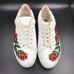 INC I.N.C.  White Embroidered Sneakers